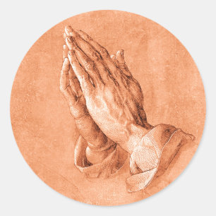 Adesivo Redondo Mãos Praying