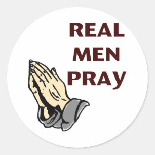 Adesivo Redondo Mãos Praying - os homens reais Pray