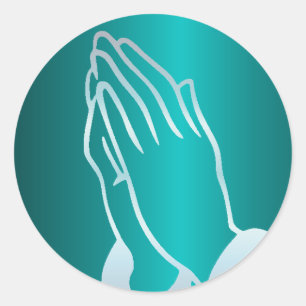 Adesivo Redondo Mãos Praying perolados