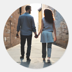 Adesivo Redondo Mãos Seguras   Apaixonado