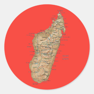 Adesivo Redondo Map Sticker