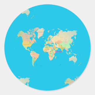 Adesivo Redondo mapa