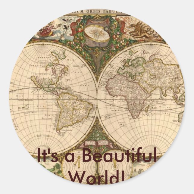 ADESIVO REDONDO MAPA ANTICO (Frente)