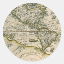 Mapa Antigo, 1596, America Sive Novus Orbis