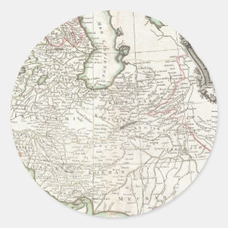 Adesivo Redondo Mapa antigo da Pérsia - Irã, Afeganistão e Iraque