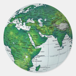 Adesivo Redondo Mapa da Europa