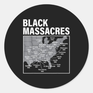 Adesivo Redondo Mapa da História Negra Macres Luta Afro-Americana 