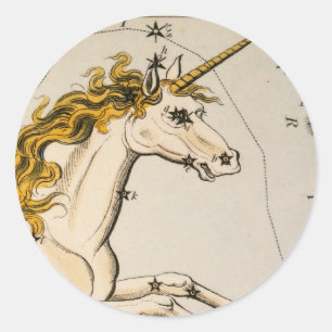 Adesivo Redondo Mapa da Vintagem Celestial