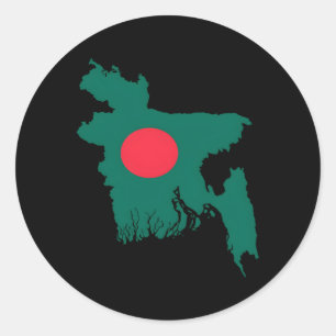 Adesivo Redondo Mapa de Bangladesh