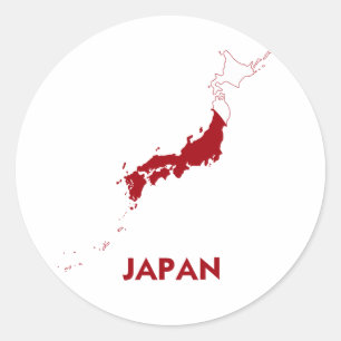 ADESIVO REDONDO MAPA DE JAPÃO
