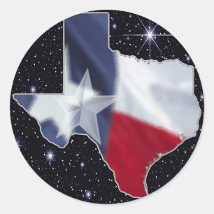 Adesivo Redondo Mapa de Texas