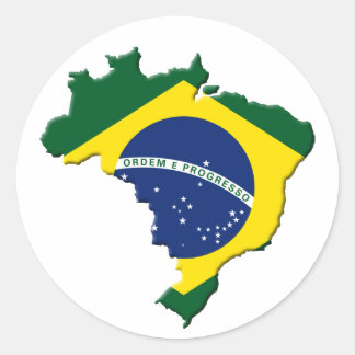 Adesivo Redondo mapa do Brasil