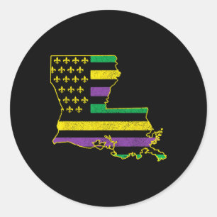 Adesivo Redondo Mapa do Orgulho Nola Mardi do Estado de Bandeira A