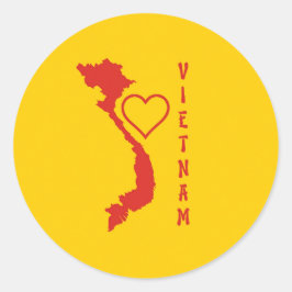 Adesivo Redondo Mapa do Vietnã