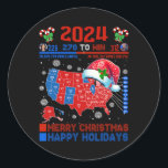 Adesivo Redondo Mapa Eleitoral 2024 Merry Christmas Trump Landslid<br><div class="desc">Mapa Eleitoral 2024 Feliz Natal Trump Feriado 6</div>