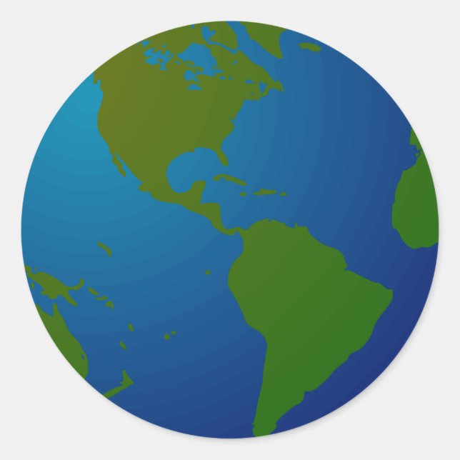 Adesivo Redondo Mapa/Globo (Frente)