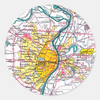 Adesivo Redondo mapa Louis da rua
