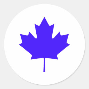 Adesivo Redondo Maple Leaf BlueTransp O MUSEUM Zazzle Gifts