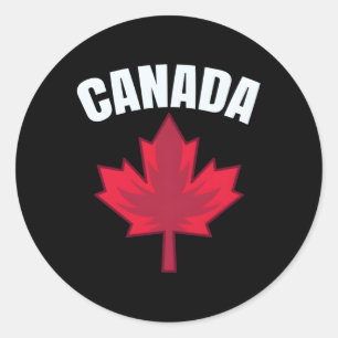 Adesivo Redondo Maple Leaf Canadian Proud Canadá