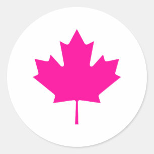 Adesivo Redondo Maple Leaf MagentaTransp Os Presentes MUSEUM Zazzl