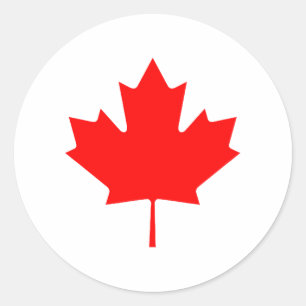 Adesivo Redondo Maple Leaf RedTransp O MUSEUM Zazzle Gifts