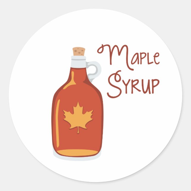Adesivo Redondo Maple Syrup (Frente)