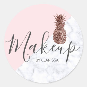 Adesivo Redondo Maquete rosa-abacaxi-rosa-elegante moderno