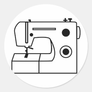 Adesivo Redondo Máquina de coser