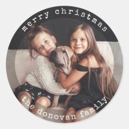 Adesivo Redondo Máquina de Digitalização Moderna | Foto de Natal p