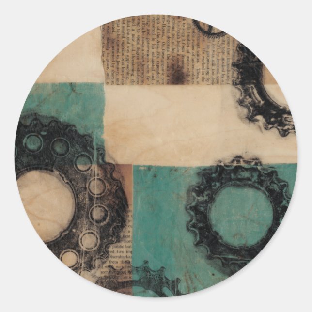 Adesivo Redondo Máquinas II (Frente)