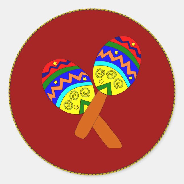 Adesivo Redondo Maracas Classic (Frente)