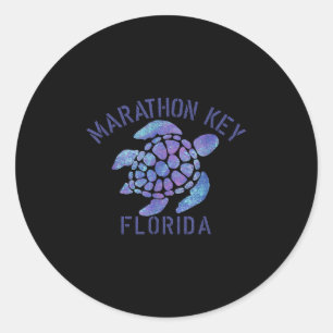 Adesivo Redondo Marathon Key, Fl Beach Design _ Presente de Tartar