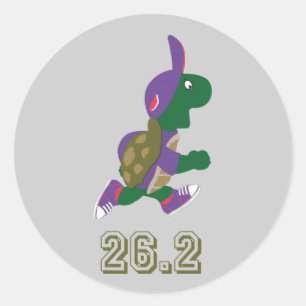 Adesivo Redondo Marathon Turtle Runner em Roxo