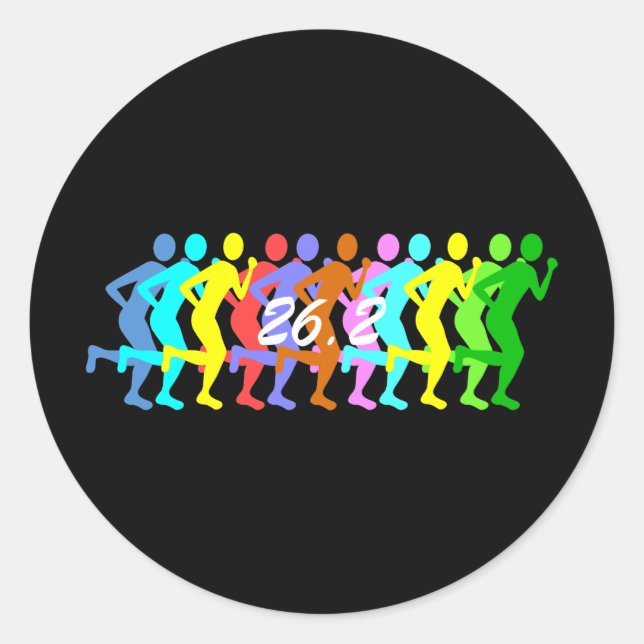 Adesivo Redondo Maratona 26.2 (Frente)