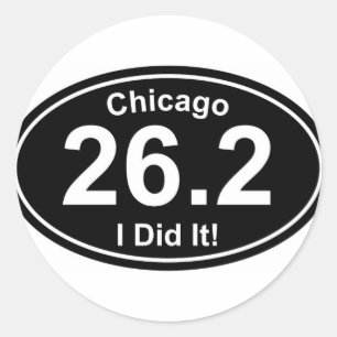 Adesivo Redondo Maratona de Chicago