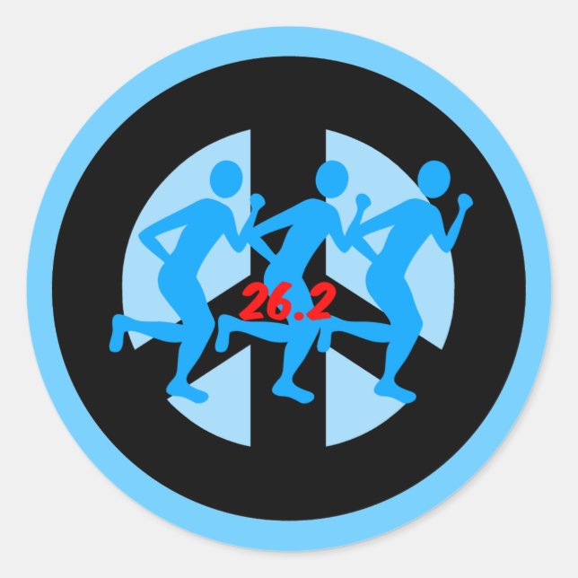 Adesivo Redondo maratona de paz (Frente)