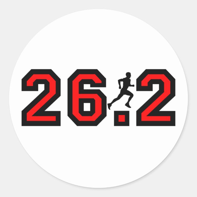 Adesivo Redondo Maratona legal 26.2 (Frente)