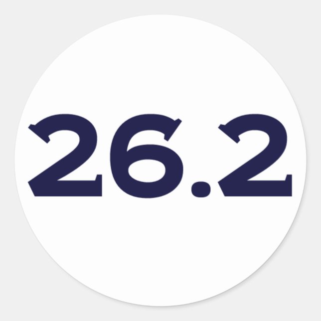 Adesivo Redondo Maratona redonda 26.2 (Frente)