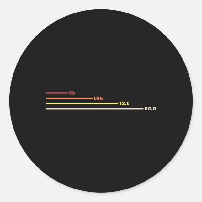 Adesivo Redondo Maratonista de Primeira Maratona 5K 10K 131 262 (Frente)