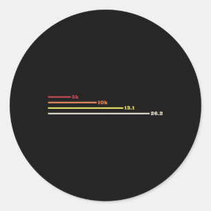 Adesivo Redondo Maratonista de Primeira Maratona 5K 10K 131 262