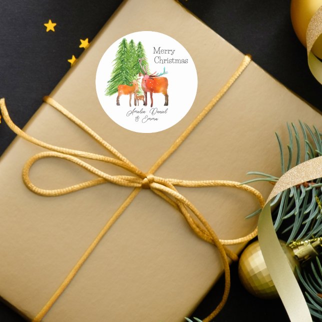 Adesivo Redondo Maravilha de inverno personalizada (Criador carregado)