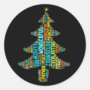 Adesivo Redondo Maravilhoso Conselheiro Poderoso Príncipe da Paz