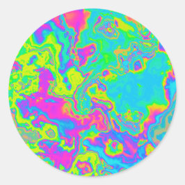 Adesivo Redondo Marble Ácido