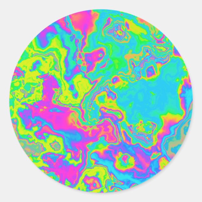 Adesivo Redondo Marble Ácido (Frente)