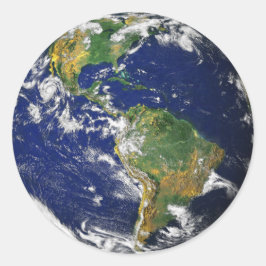 Adesivo Redondo Marble Azul