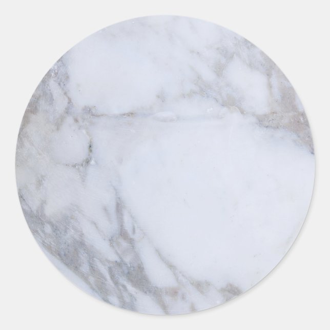 Adesivo Redondo Marble Branco (Frente)