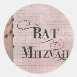 Adesivo Redondo Marble design Bat Mitzvah