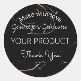 Adesivo Redondo Marbling Escuro