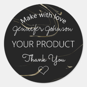 Adesivo Redondo Marbling Escuro