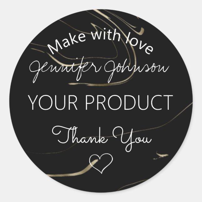 Adesivo Redondo Marbling Escuro (Frente)